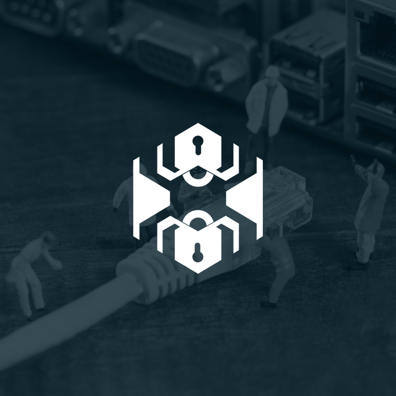 Infraestrutura de rede empresarial com cabeamento organizado